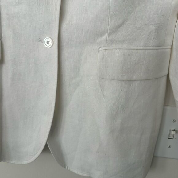 Brooks Brothers Irish Linen White Blazer 6 - Picture 3 of 9